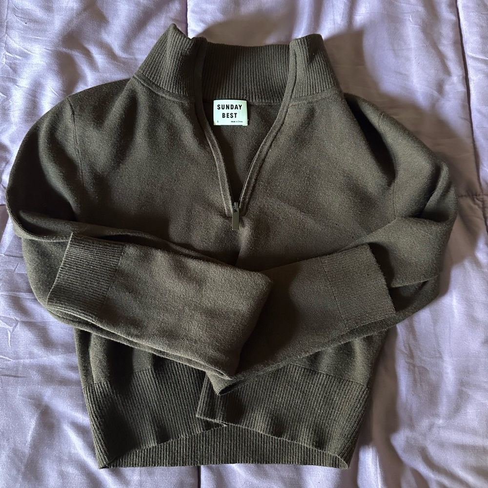 Sunday Best Cropped Half Zip